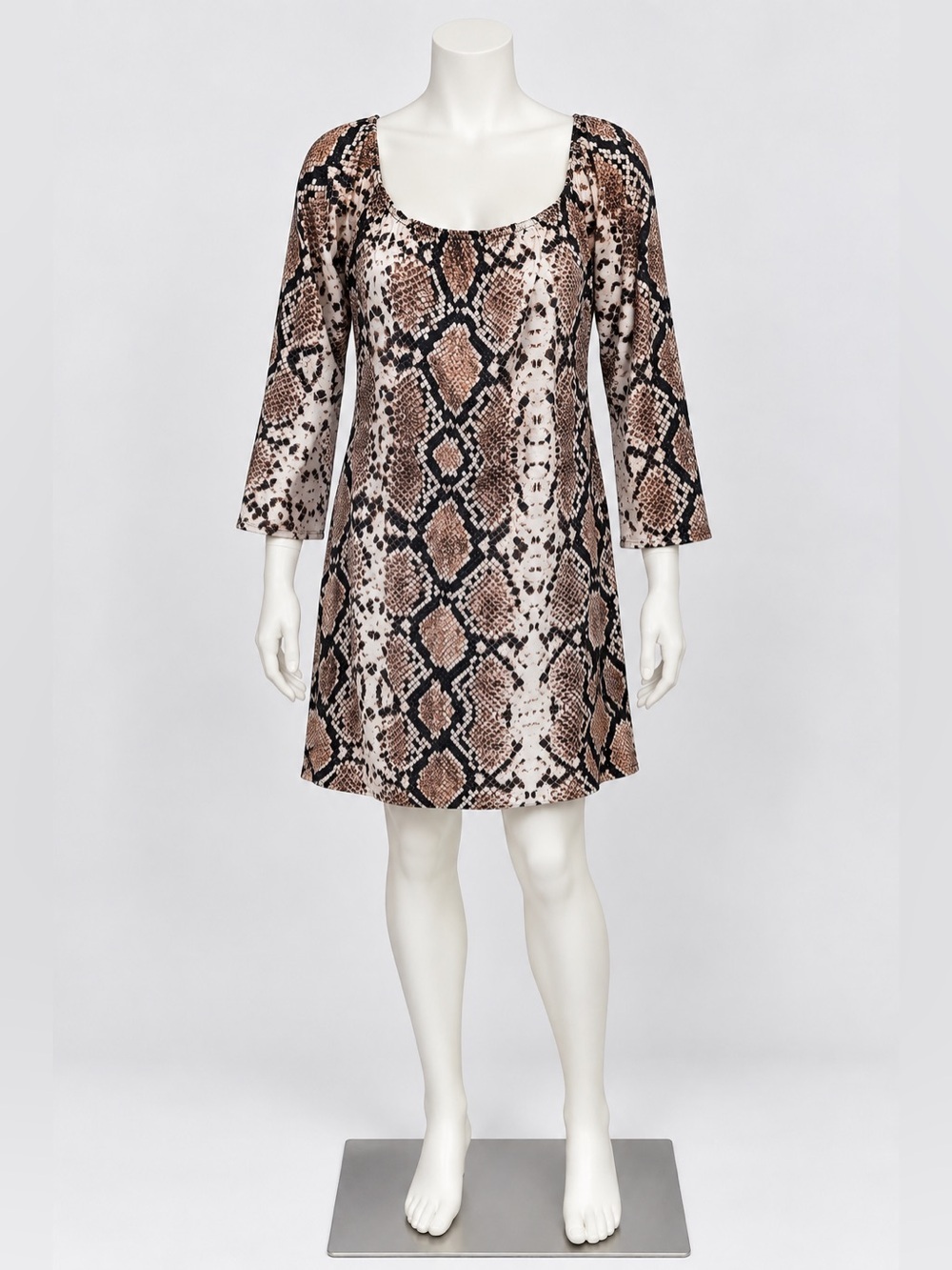 PRETTYLITTLETHING Snakeskin Print Mini Dress size 18